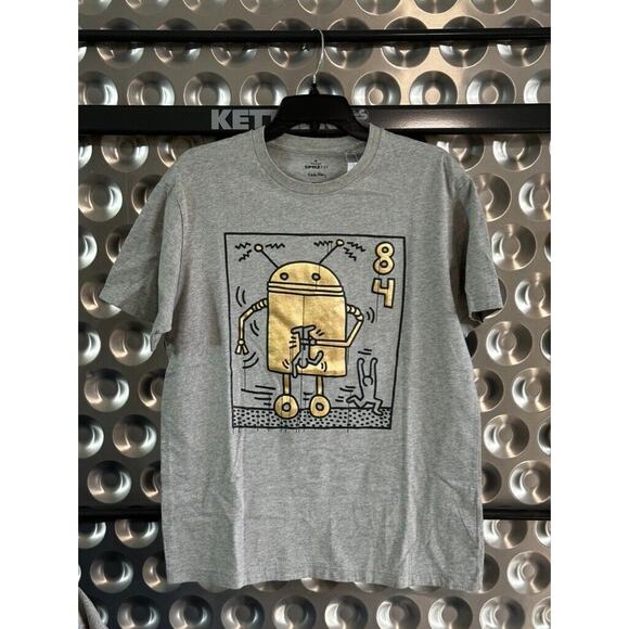 Keith Haring Gold Robot | Size Medium | Uniqlo MoMA SPRZ NY | Rare - Picture 1 of 4